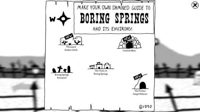 West of Loathing Boring Springs Map