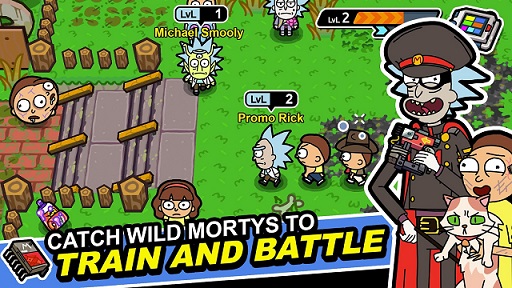 Pocket Mortys Train and Battle
